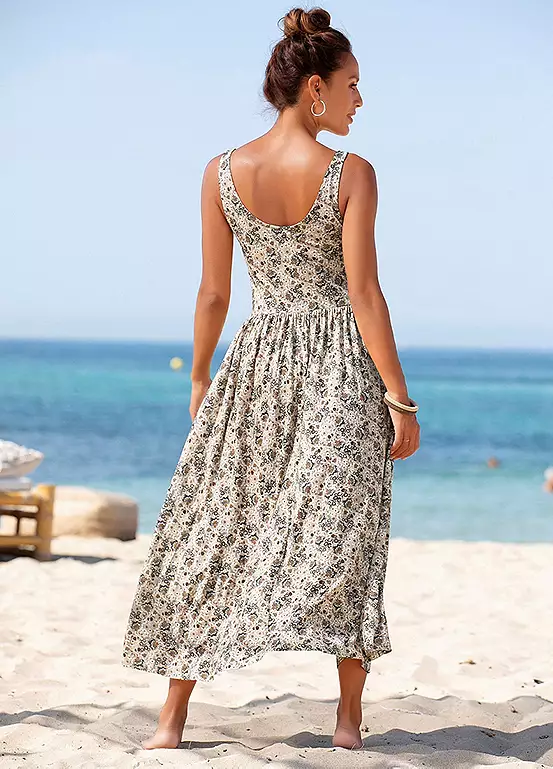 Vivance Floral Print Midi Dress 3 Vivance Floral Print Midi Dress - Image 3