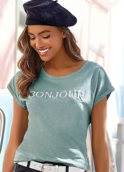 Vivance Front Print T-Shirt 6 Vivance Front Print T-Shirt -Beachwear Shore Vivance Front Print T Shirt41308363FRSP