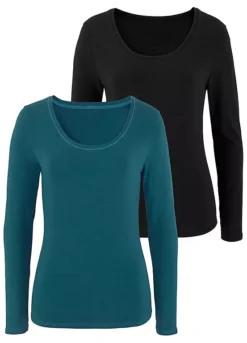 Vivance Pack Of 2 Long Sleeve T-Shirts 7 Vivance Pack Of 2 Long Sleeve T-Shirts -Beachwear Shore Vivance Pack of 2 Long Sleeve T Shirts128252FRSC