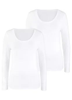 Vivance Pack Of 2 Long Sleeve T-Shirts