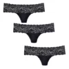 Vivance Pack Of 3 Active Basic Lace Brazilian Thongs