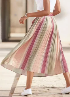 Vivance Pleated Midi Skirt -Beachwear Shore Vivance Pleated Midi Skirt67079649FRSP W01