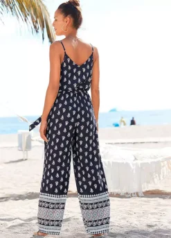 Vivance Printed Wrap Summer Jumpsuit -Beachwear Shore Vivance Printed Wrap Summer Jumpsuit94134552FRSP W01