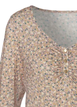 Vivance Round Neck Floral Print Top -Beachwear Shore Vivance Round Neck Floral Print Top52629237FRSC W01