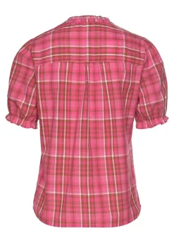 Vivance Short Sleeve Checked Blouse -Beachwear Shore Vivance Short Sleeve Checked Blouse72404526FRSC W01