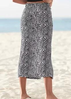 Vivance Side Ruffle Midi Skirt -Beachwear Shore Vivance Side Ruffle Midi Skirt52981769FRSP W01