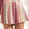 Vivance Striped Pleated Shorts