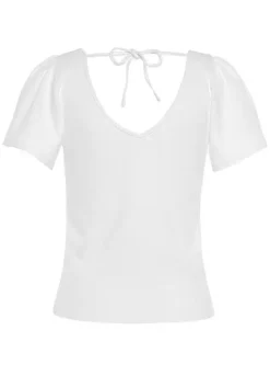 Vivance V-Neck Short Sleeve Top -Beachwear Shore Vivance V Neck Short Sleeve Top92476557FRSC W01