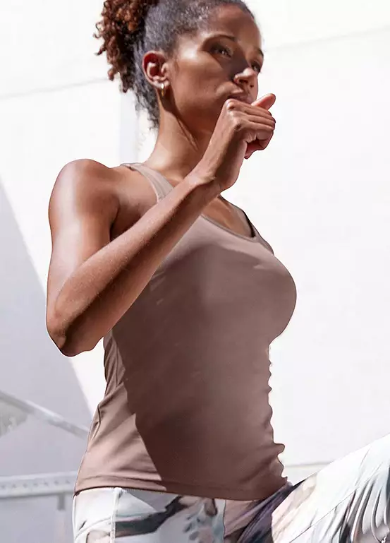 Active By LASCANA Cut-Out Sleeveless Vest Top 1 Active By LASCANA Cut-Out Sleeveless Vest Top