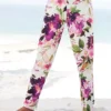 Beachtime Floral Print Jersey Pants