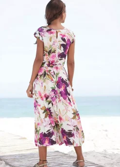 Beachtime Floral Print Midi Dress 7 Beachtime Floral Print Midi Dress -Beachwear Shore beachtime Floral Print Midi Dress79785916FRSP W01