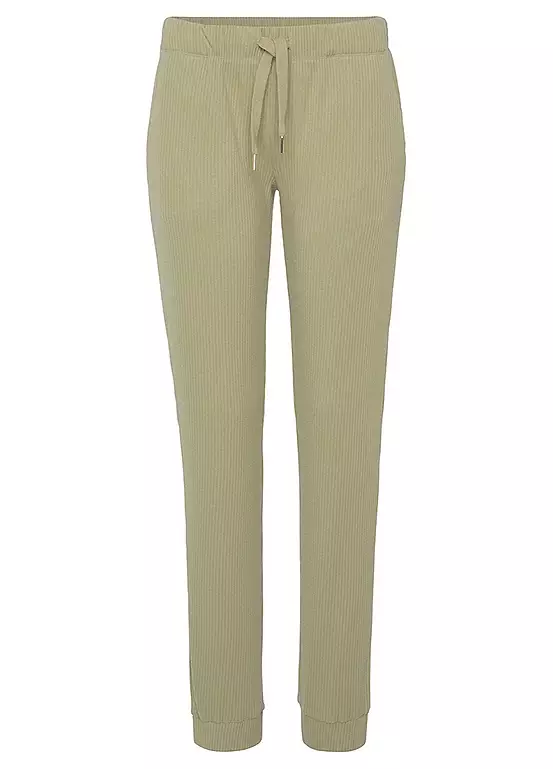 S.Oliver Elasticated Waist Ribbed Straight Leg Joggers 2 S.Oliver Elasticated Waist Ribbed Straight Leg Joggers - Image 2
