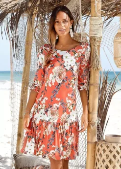 S.Oliver Floral Print Beach Dress