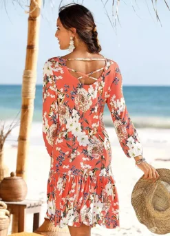 S.Oliver Floral Print Beach Dress 6 S.Oliver Floral Print Beach Dress -Beachwear Shore s.Oliver Floral Print Beach Dress81899461FRSP W01