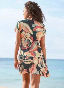 S.Oliver Floral Print Shirt Dress -Beachwear Shore s.Oliver Floral Print Shirt Dress95255112FRSP W01