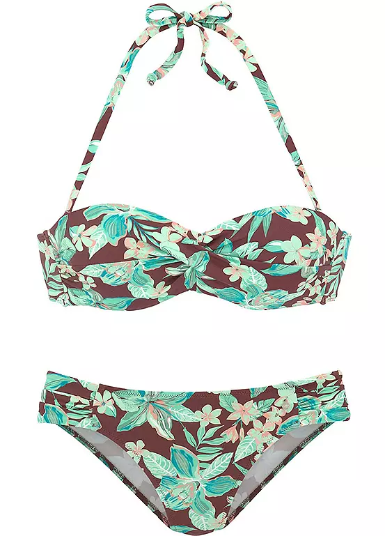 S.Oliver Floral Printed Wired Bandeau Bikini 2 S.Oliver Floral Printed Wired Bandeau Bikini - Image 2