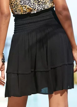 S.Oliver Flounced Crinkle Mini Skirt -Beachwear Shore s.Oliver Flounced Crinkle Mini Skirt67272966FRSP W01