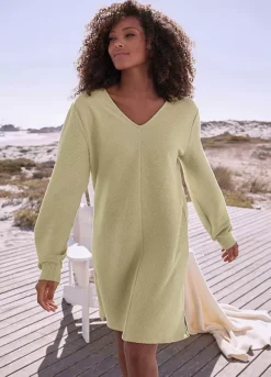 S.Oliver Long Sleeve V-Neck Sweatshirt Dress