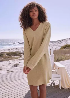 S.Oliver Long Sleeve V-Neck Sweatshirt Dress -Beachwear Shore s.Oliver Long Sleeve V Neck Sweatshirt Dress90104241FRSP W02